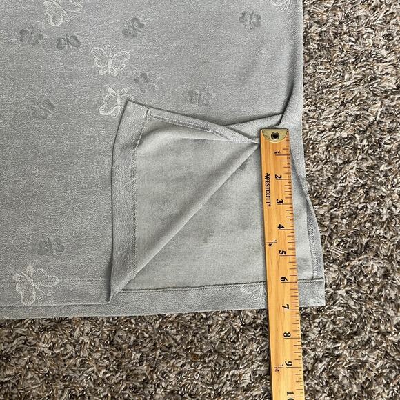 Vintage Maxi Dress Plus Size 14W 14 Gray Silver Butterfly Sleeveless Stretch 90s - Picture 9 of 16